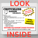 Funny Adult Crotchless Diaper Gag Gift Box – Hilarious Empty Prank for Birthdays & Parties