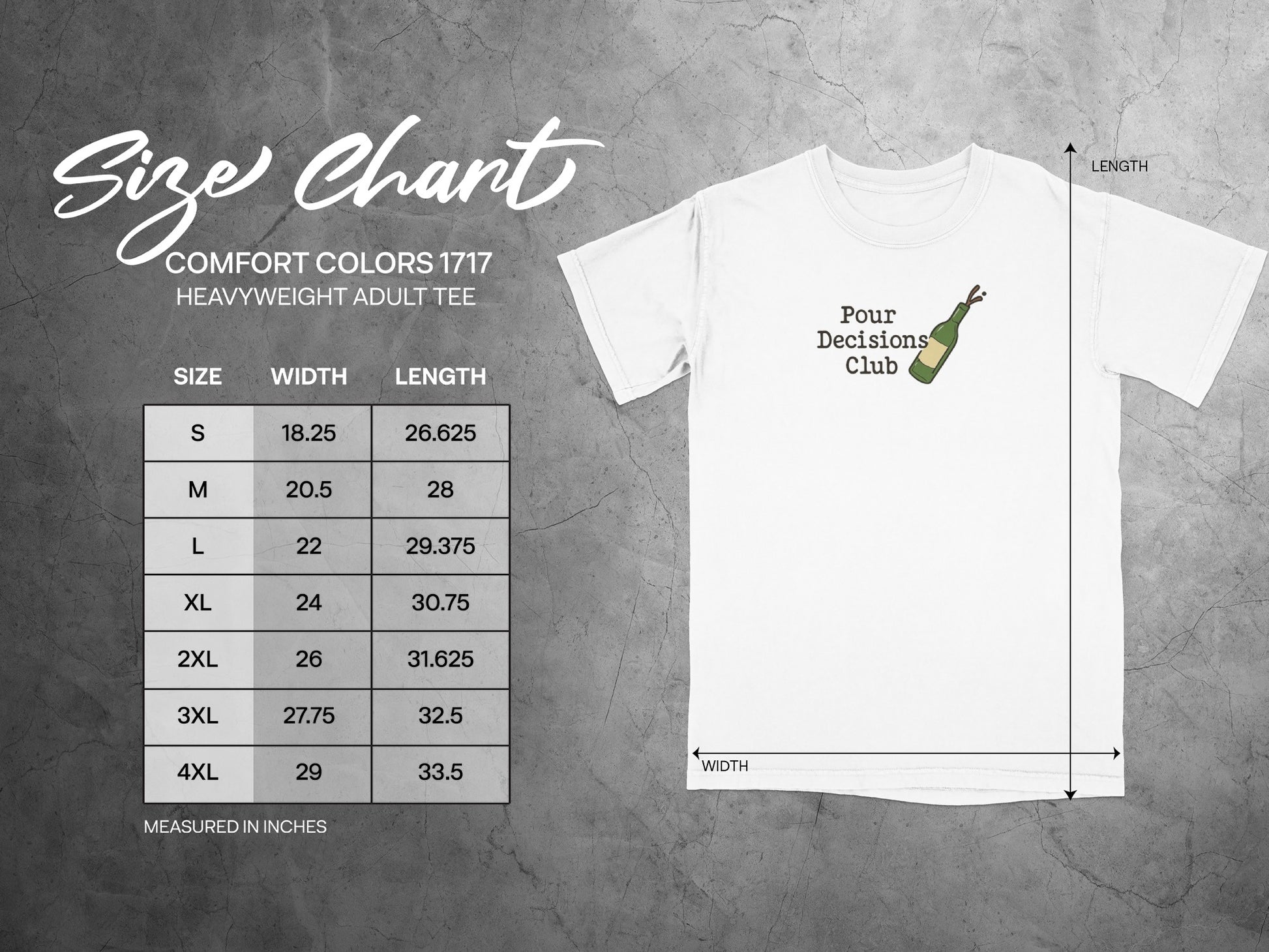 Pour Decisions Club Heavyweight Tee Shirt