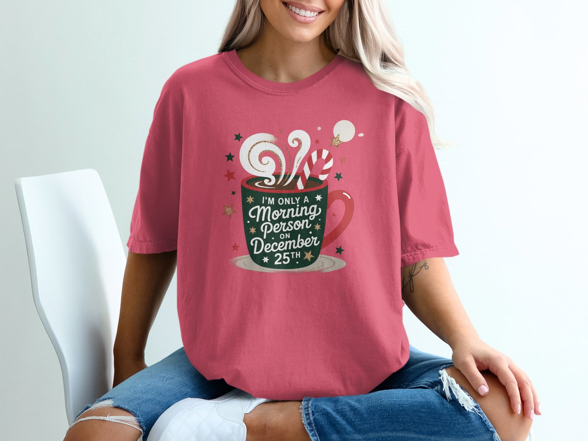 I'm Only a Morning Person on December 25th shirt