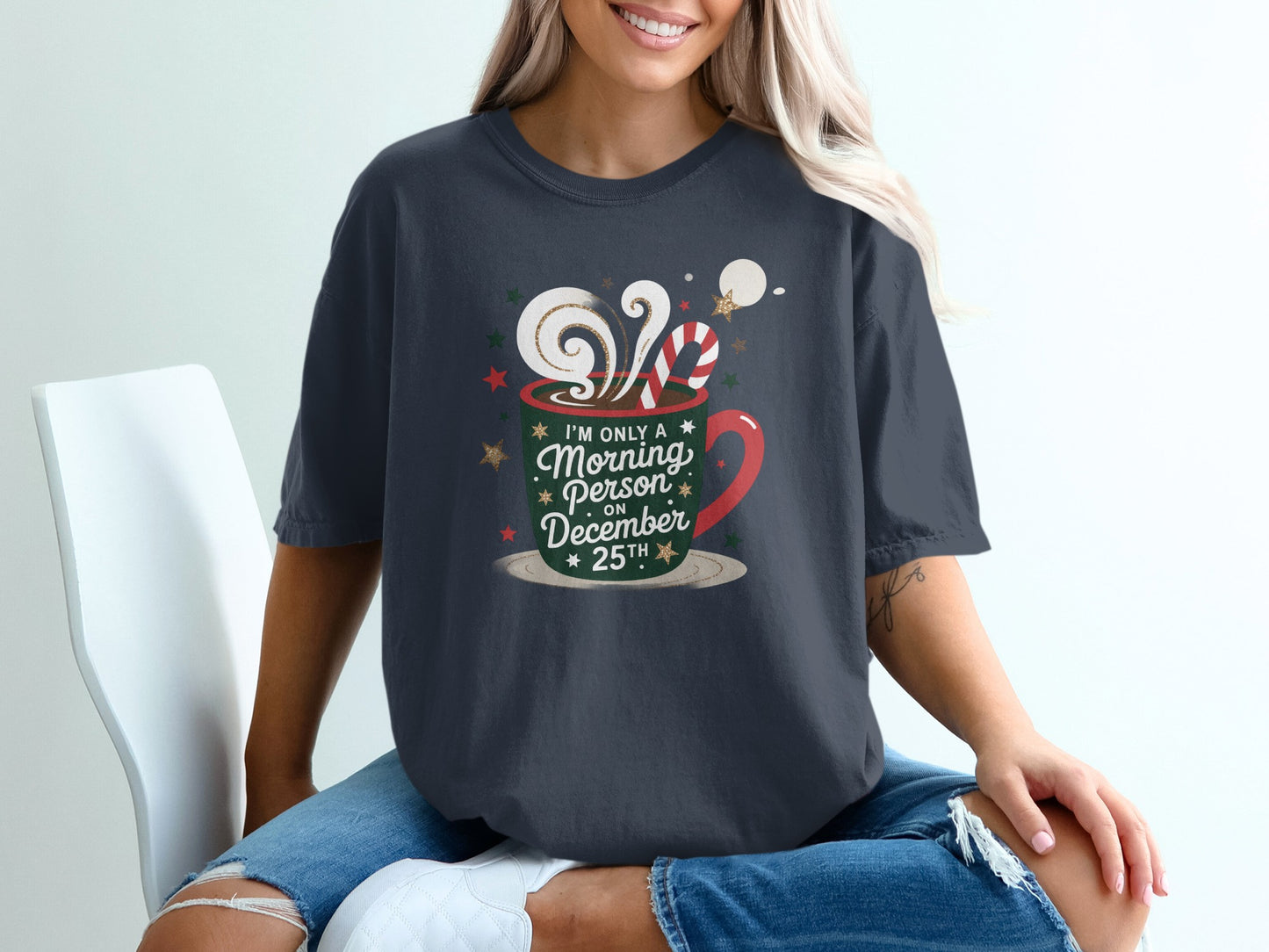 I'm Only a Morning Person on December 25th Shirt