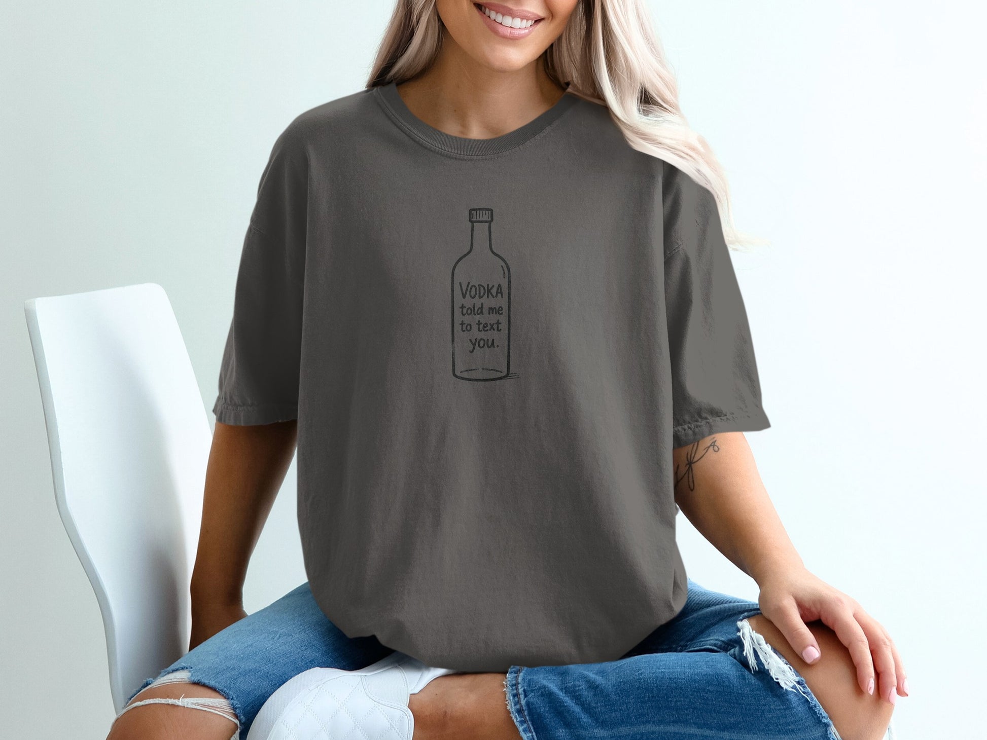Vodka Told Me to Text You Graphic T-Shirt