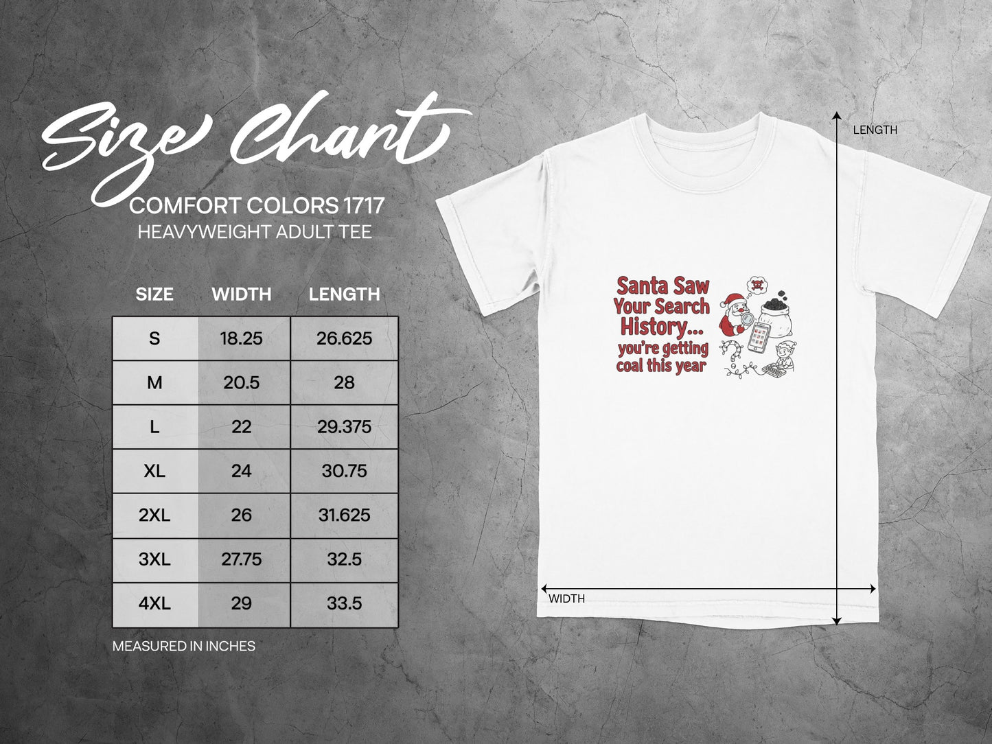 Santa Saw Your Search History You're Getting Coal Shirt