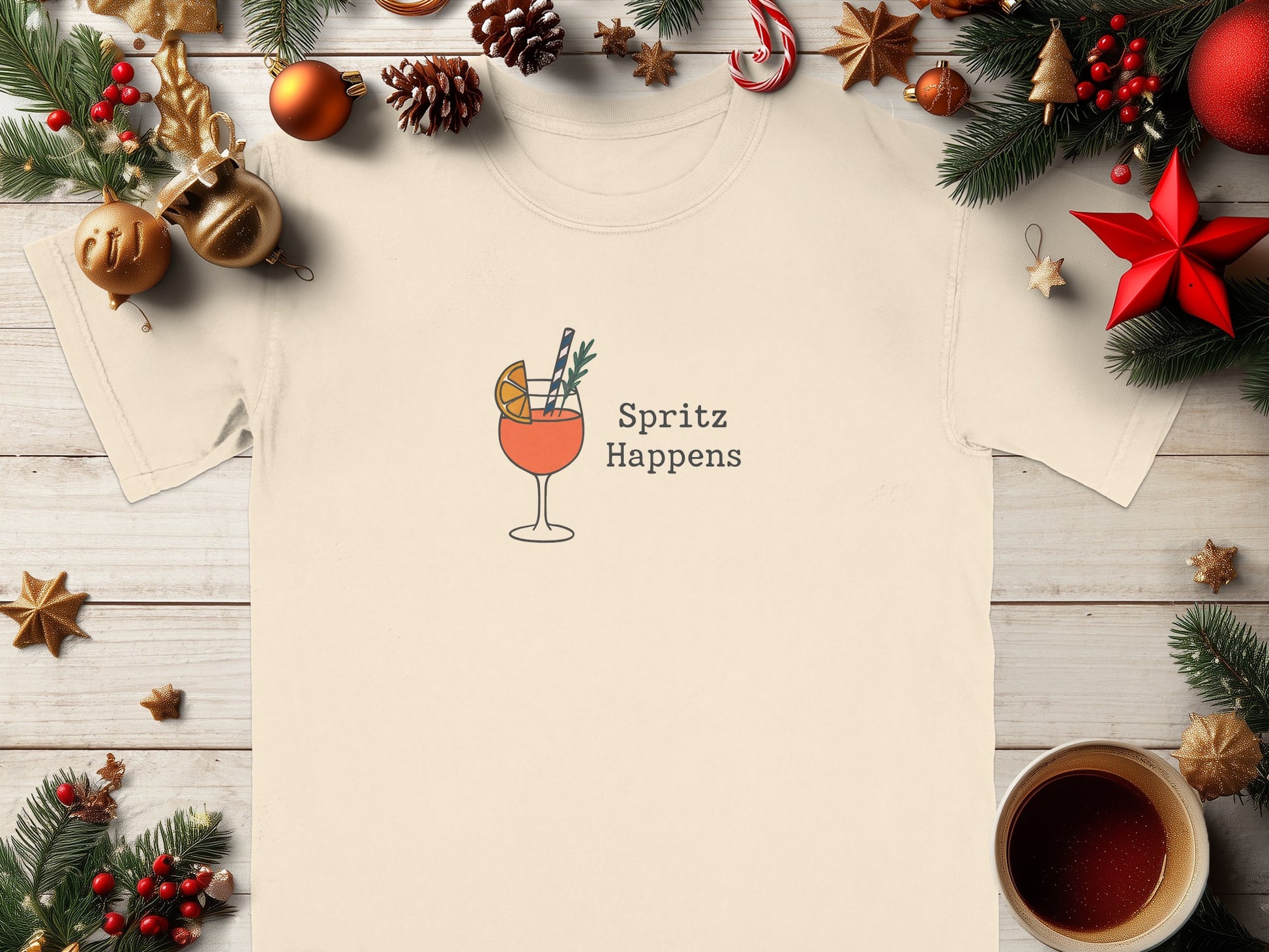 Spritz Happens Festive Design T-Shirt