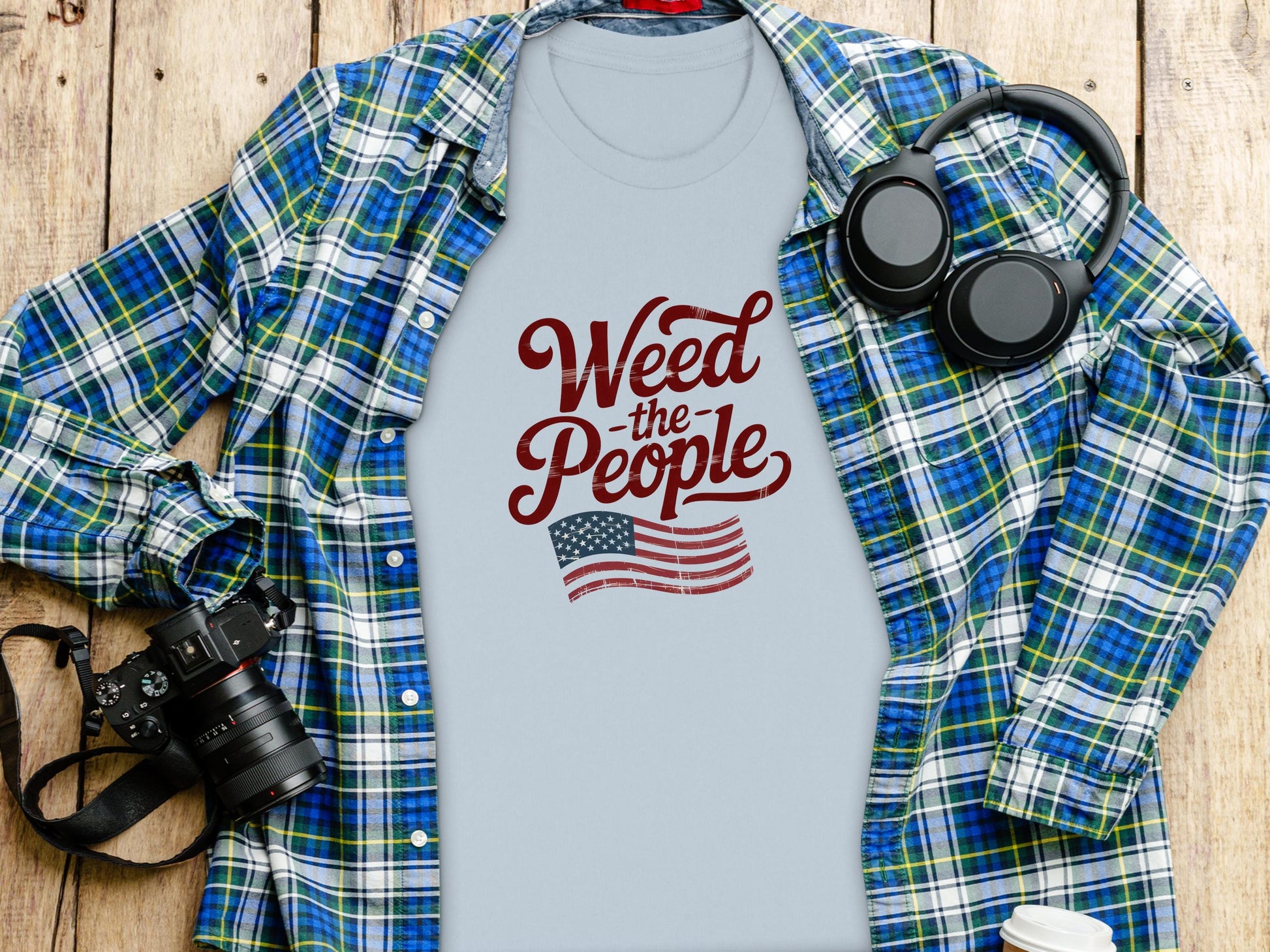 Weed The People shirt, American flag tee, USA themed graphic t-shirt, trendy summer top, casual patriotic apparel
