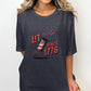Patriotic T-Shirt, Lit Since 1776 Graphic Tee, Independence Day Shirt, Fourth of July Celebration, USA Pride Apparel