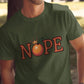 Funny Nope T Shirt, Orange Graphic Tee, Comical Crown Design, Casual Wear, Trendy Shirt, Humorous Gift, Unique Novelty Tee, Cool Fashion