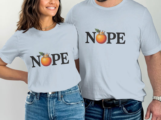 Funny Graphic Tee, Trendy NOPE Shirt, Matching Couples Outfits, Humorous T-shirt, Casual Unisex Top, Cute Novelty Apparel