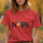 Funny Nope T-Shirt, Orange Fruit Crown Nope Shirt, Sarcastic Graphic Tee, Humorous Casual Top, Unique Nope Design Shirt