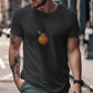 Orange Crown Graphic Tee, Trendy Urban Streetwear, Casual Men&#39;s Shirt, Unique Graphic T-shirt, Cool Summer Top, Stylish Men&#39;s Apparel