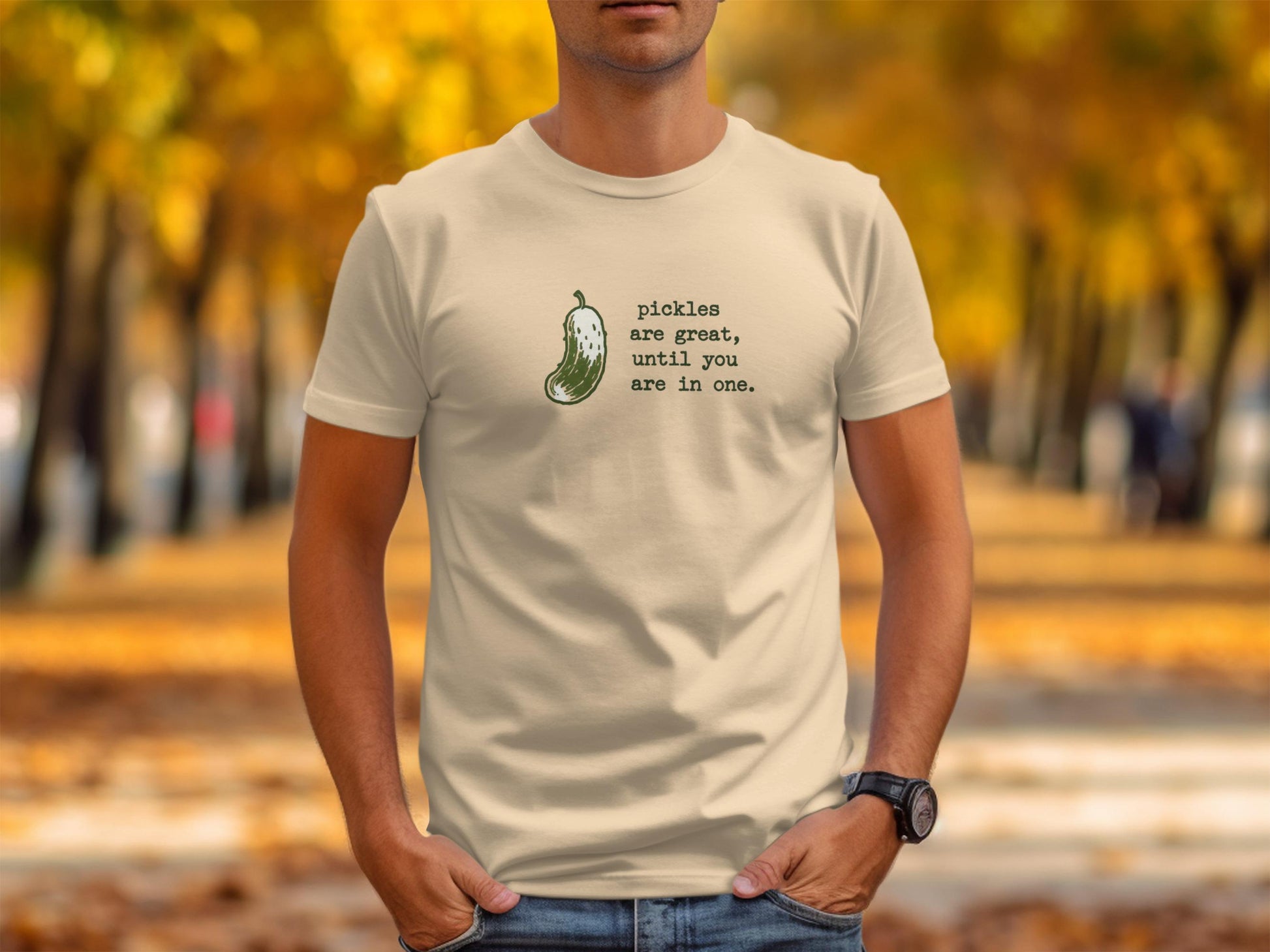 Funny Pickles Shirt, Humorous Pickle Graphic Tee, Fun Casual Outfit, Cute Pickle Lover Gift, Unique Novelty Shirt for Men