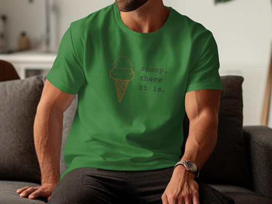 Funny ice cream t shirt, Scoop there it is shirt, Cute summer tee, Humorous graphic tee, Gift for ice cream lovers, Casual outfit