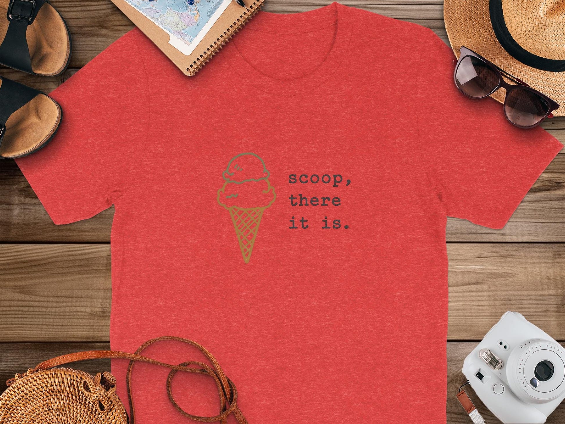 Funny Ice Cream T-Shirt, Scoop There It Is Shirt, Cute Ice Cream Tee, Humorous Summer Top, Graphic Ice Cream Shirt, Fun Dessert Tee
