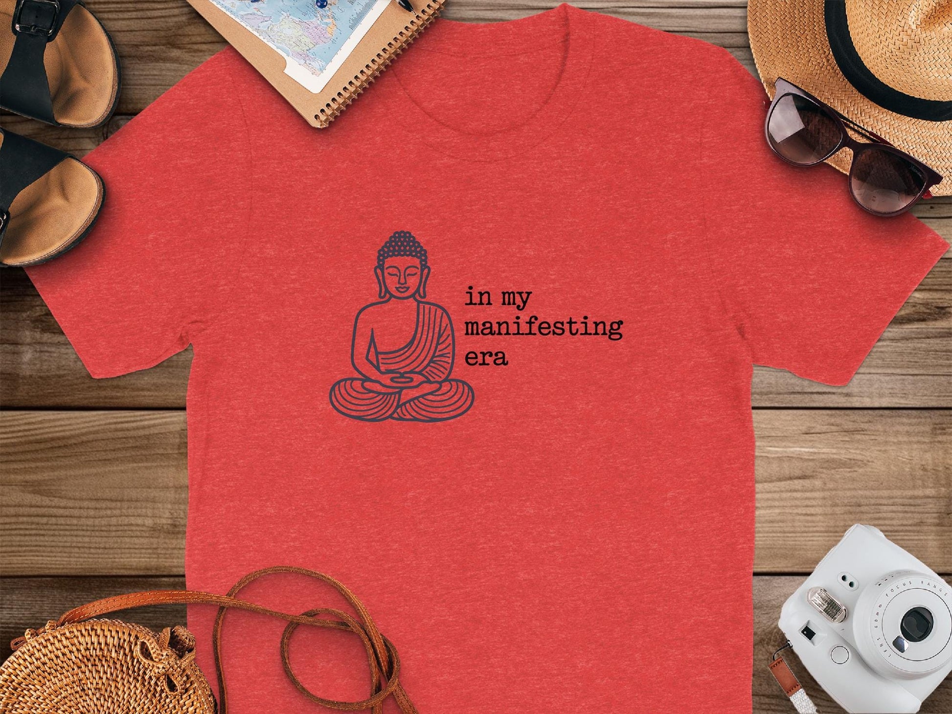 Buddha meditation shirt, in my manifesting era graphic tee, spiritual mindfulness clothing, yoga zen gift, boho casual top