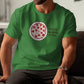 Pizza is the circle of life t-shirt, fun food lover shirt, graphic pizza tee, casual green top, novelty pizza apparel