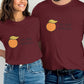 Matching No Mas Naranja T-Shirts for Couples, Fun Spanish Graphic Tees, His and Hers Matching Outfits, Cute Couple Shirt Set