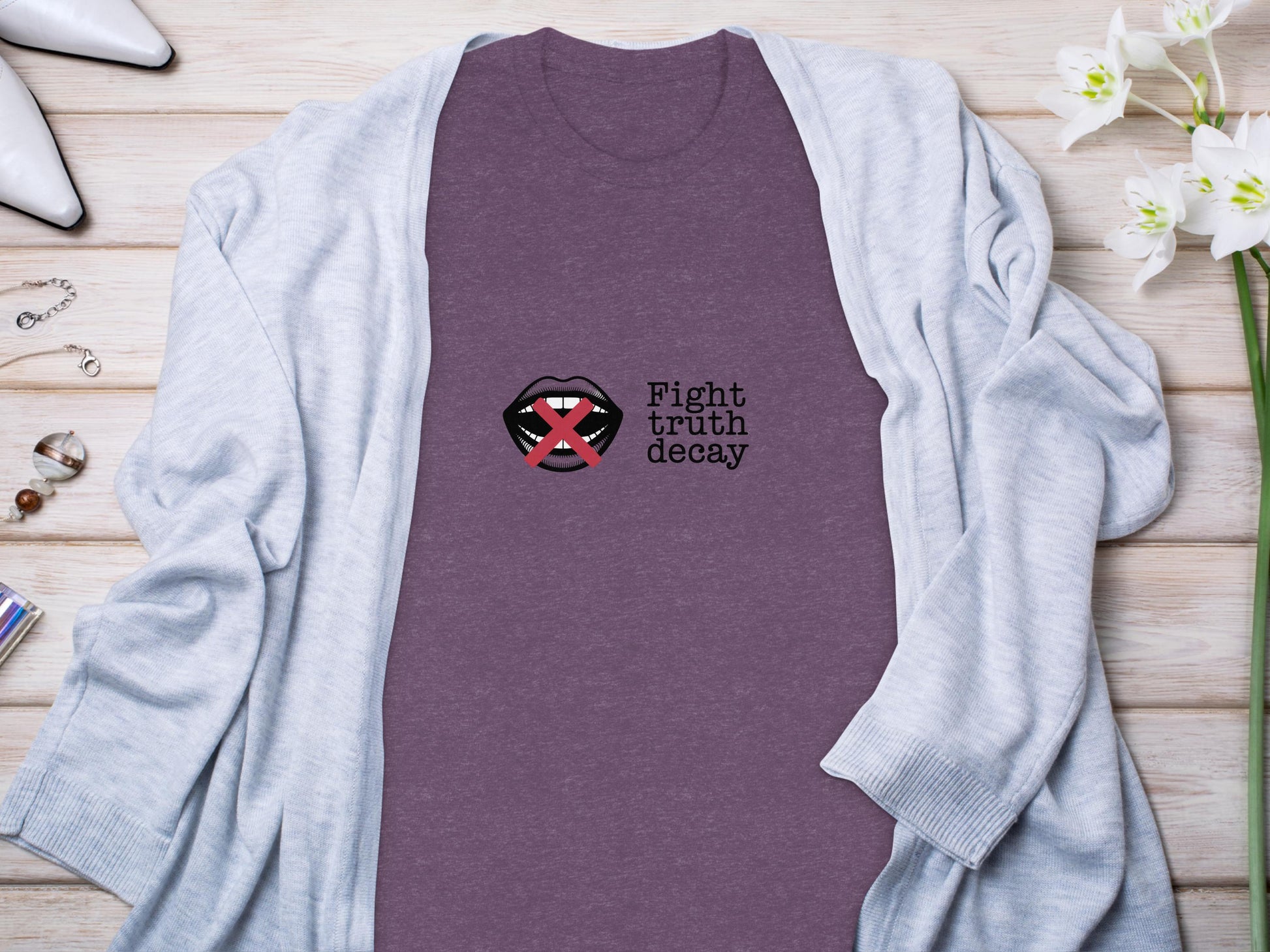 Fight Truth Decay Graphic T-Shirt, Funny Statement Tee, Casual Wear, Trendy Fashion, Comfy Everyday Shirt, Stylish Graphic Top