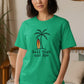 Bali High and Bye T-Shirt, Tropical Palm Tree Tee, Beach Surfing Graphic Shirt, Casual Summer Top, Vacation Travel Shirt