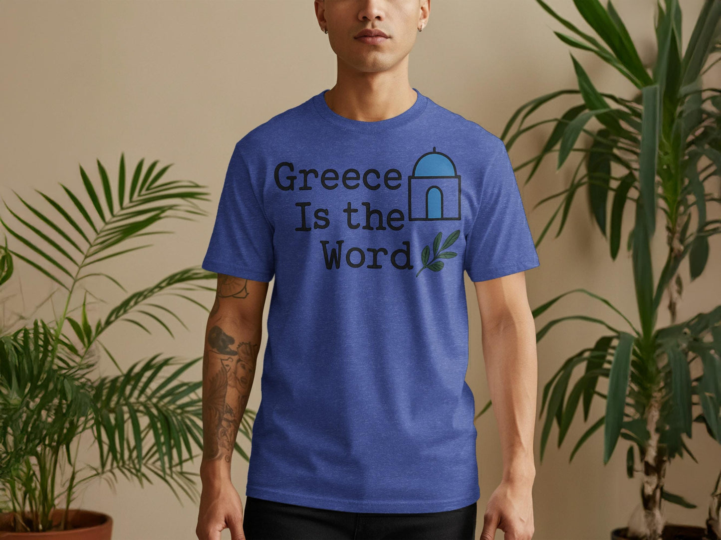 Greece Is The Word Shirt, Greek Theme TShirt, Vintage Style Greece Lover Tee, Travel Souvenir, Greek Pride Gift, Ancient Greece Apparel