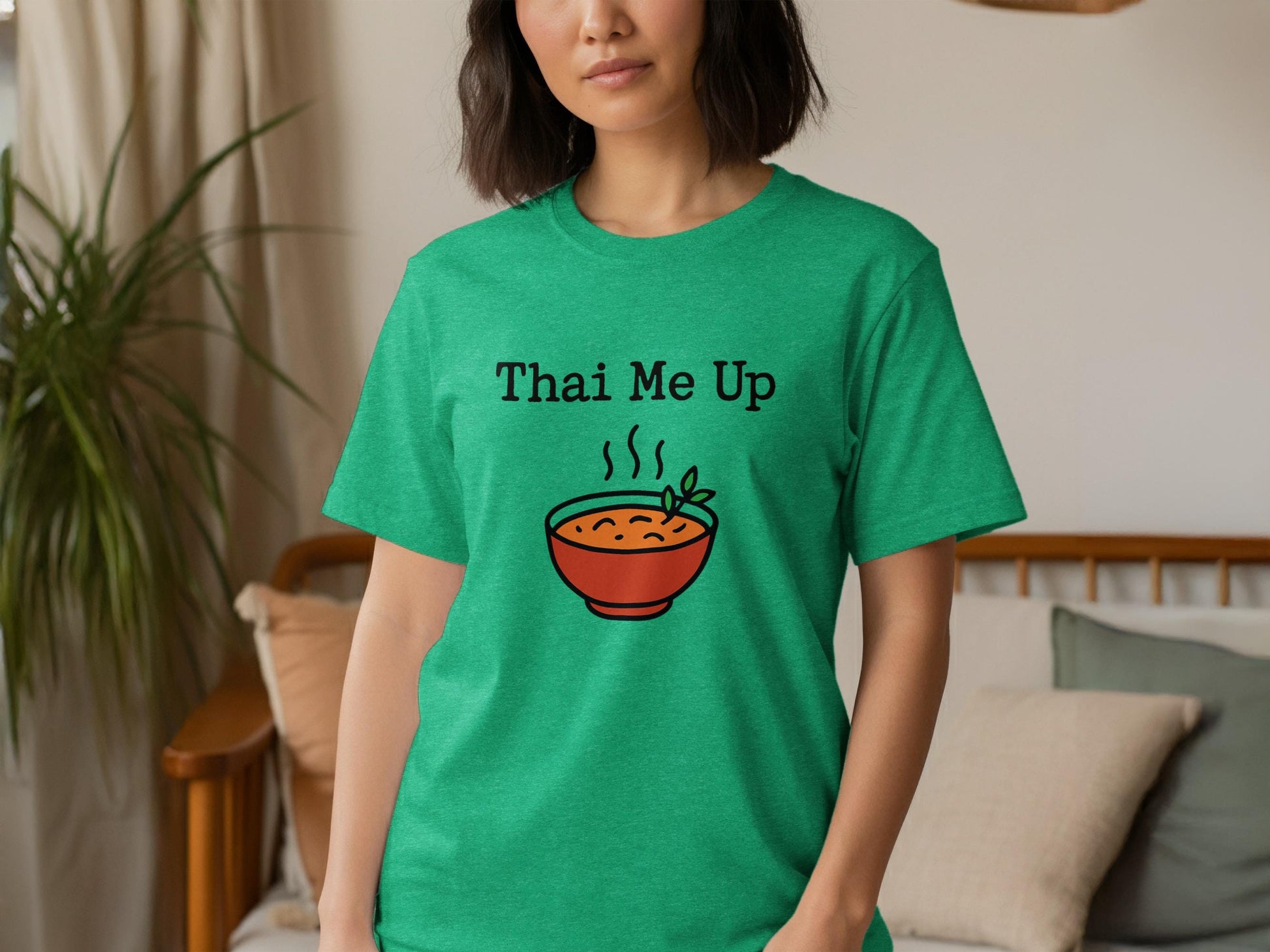 Thai Me Up T-Shirt, Funny Soup Graphic Tee, Cute Witty Phrase Shirt, Foodie Lover Gift, Humorous Shirt for Friends