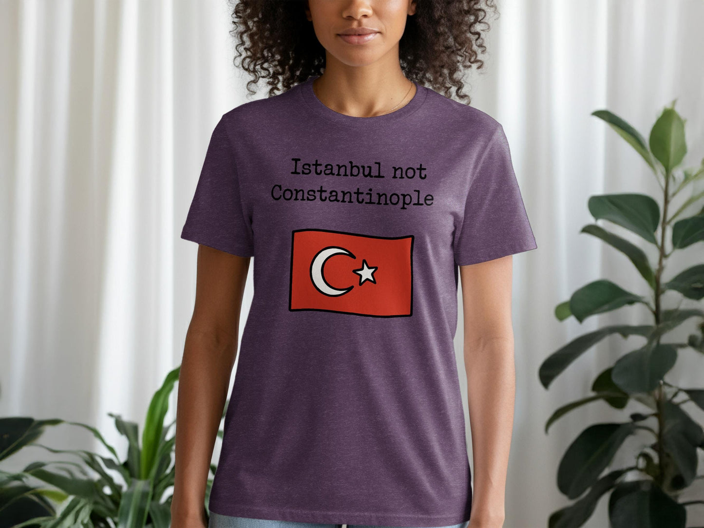 Istanbul not Constantinople T-shirt, Crescent and Star Flag Tee, Turkey Flag Shirt, Trendy Graphic Tee, Cool Patriotic Shirt, Gift Idea