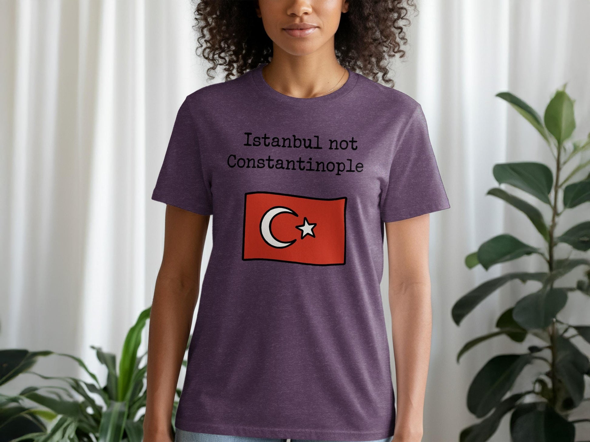 Istanbul not Constantinople T-shirt, Crescent and Star Flag Tee, Turkey Flag Shirt, Trendy Graphic Tee, Cool Patriotic Shirt, Gift Idea