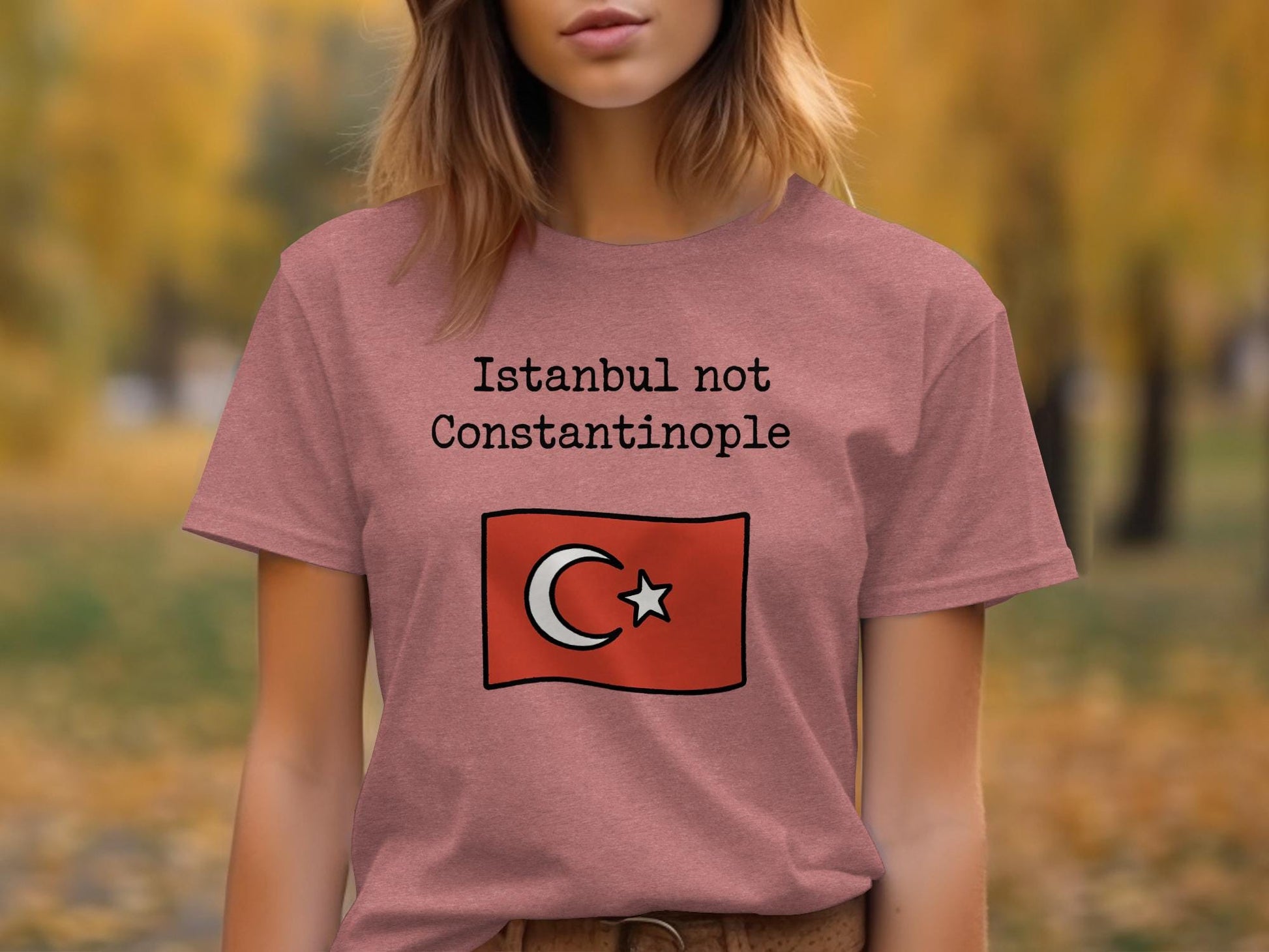 Istanbul not Constantinople T-Shirt, Crescent Moon and Star Graphic Tee, Funny Statement Shirt, Unique Gift for Friends or Family