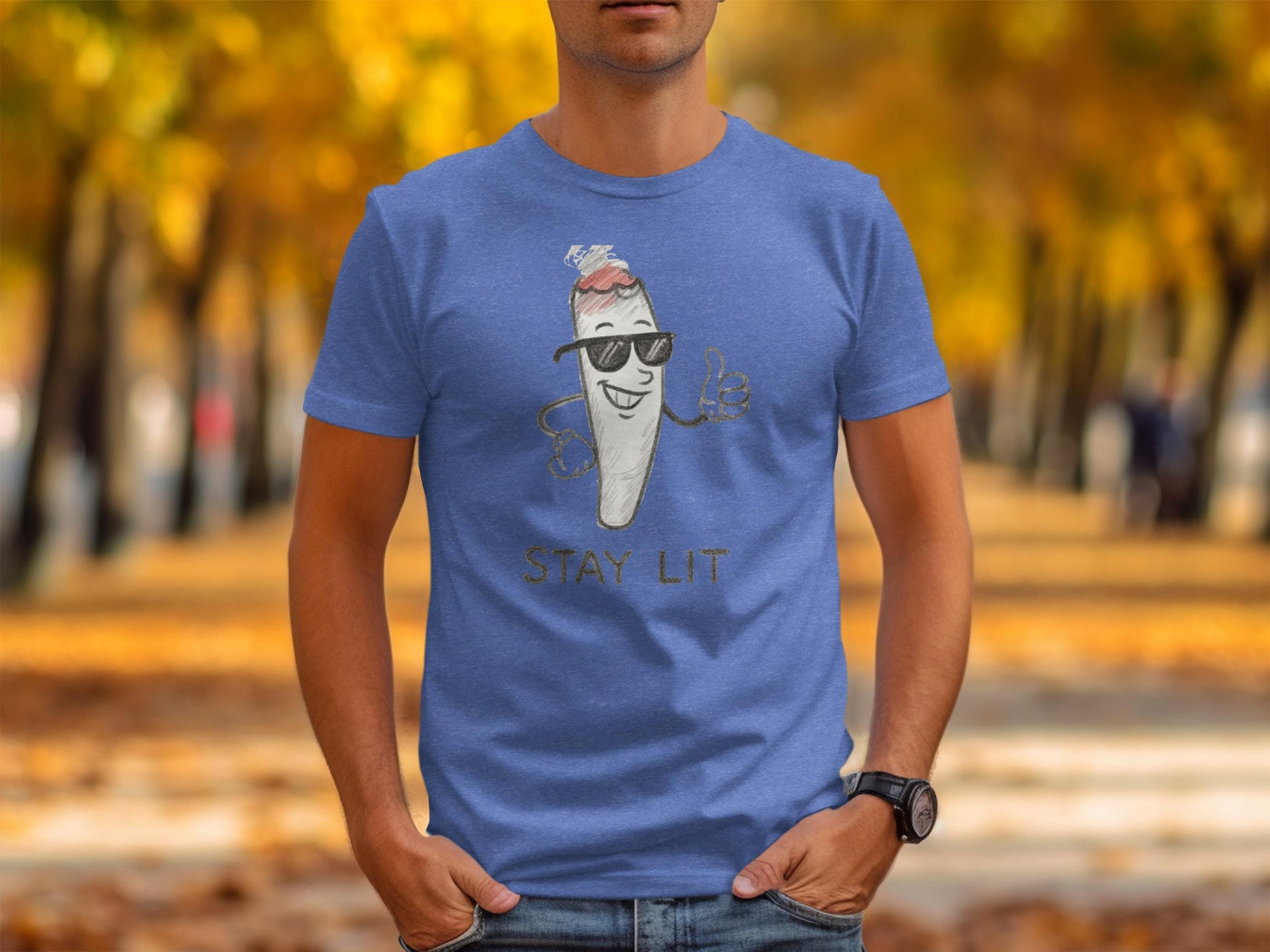 Funny Stay Lit T-Shirt, Cool Graphic Tee,  Unique Hipster Shirt, Quirky Casual Top, Trendy Novelty Clothing, Humorous Summer Apparel