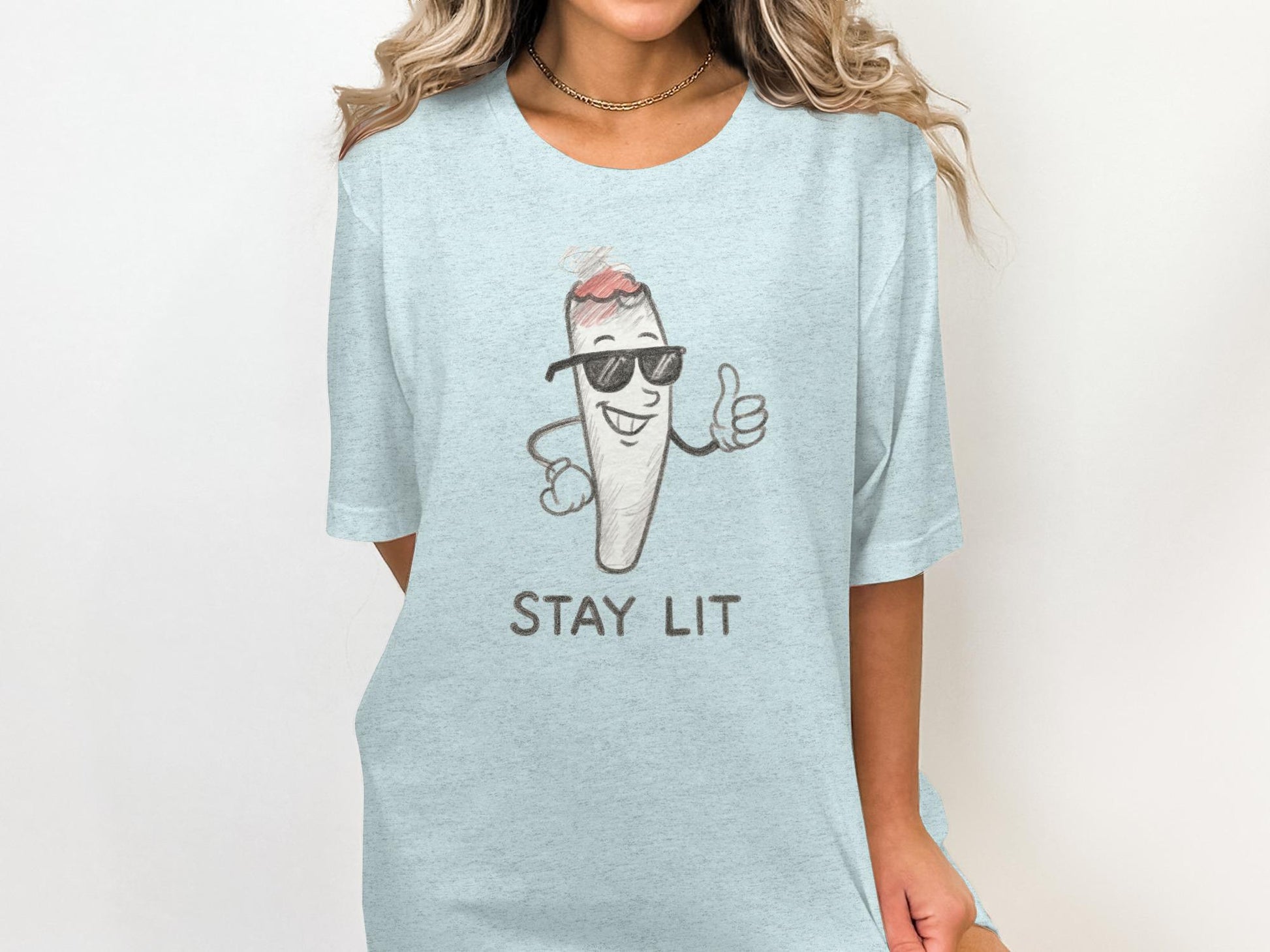 Stay Lit T-Shirt, Funny Graphic Tee, Cool Casual Shirt, Unisex Trendy Apparel, Humorous Clothing, Summer Outfit, Party Wear