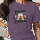 Cheers Funny Graphic Tee, Beer Lovers Shirt, Casual Drinkers Top, Gift for Friends, Party Outfit, Humorous T-Shirts, Novelty Apparel