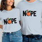 Couples Matching Nope T Shirts, Funny Graphic Tees for Him and Her, Gift for Husband and Wife, Cute Couple Outfits, Anniversary Gift