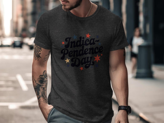 Indica-Pendence Day T-Shirt, Funny 4th of July Shirt, Patriotic Weed Tee, Cannabis Lovers Gift, Independence Day Celebration
