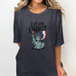 Funny Statue of Liberty T-Shirt, Lit for Liberty Tee, Patriotic Humor Shirt, Independence Day Graphic Tee, USA Freedom T-Shirt