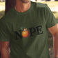 Nope Orange Graphic Tee, Funny Statement Shirt, Casual Wear, Unique T-Shirt, Short Sleeve Top, Unisex Apparel, Graphic Print Tee
