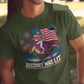 Funny History Was Lit T Shirt, Patriotic Dinosaur Tshirt, July 4th American Flag Tee, Independence Day Graphic Tee, USA Novelty Shirt