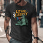 Funny 4th of July Shirt, Lit for Liberty Tee, Independence Day Graphic Shirt, Patriotic Shirt for Men, Liberty Statue Shirt