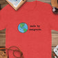 Made by Immigrants Shirt, Earth Globe Graphic Tee, Immigrant Pride T-Shirt, Support Immigrant Rights, Unisex Red T-Shirt