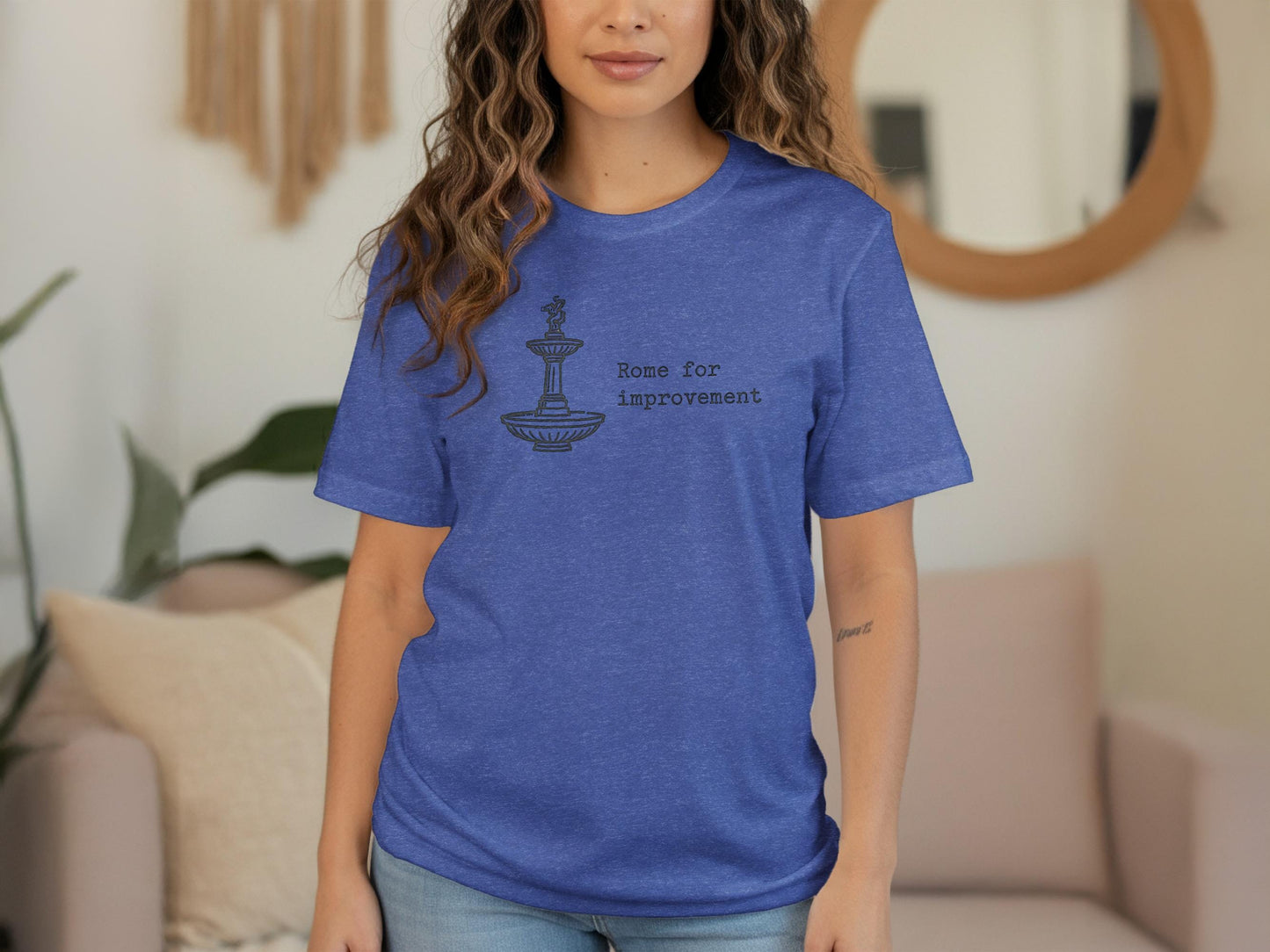 Rome For Improvement Shirt, Funny Chess T-Shirt, Humor Tee, Checkmate Casual Top, Gift for Chess Lovers, Novelty Game Apparel