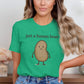Funny Just a Human Bean T-Shirt, Quirky Graphic Tee, Cute Pun Shirt, Unique Casual Top, Humorous Gift Idea, Cool Novelty Apparel