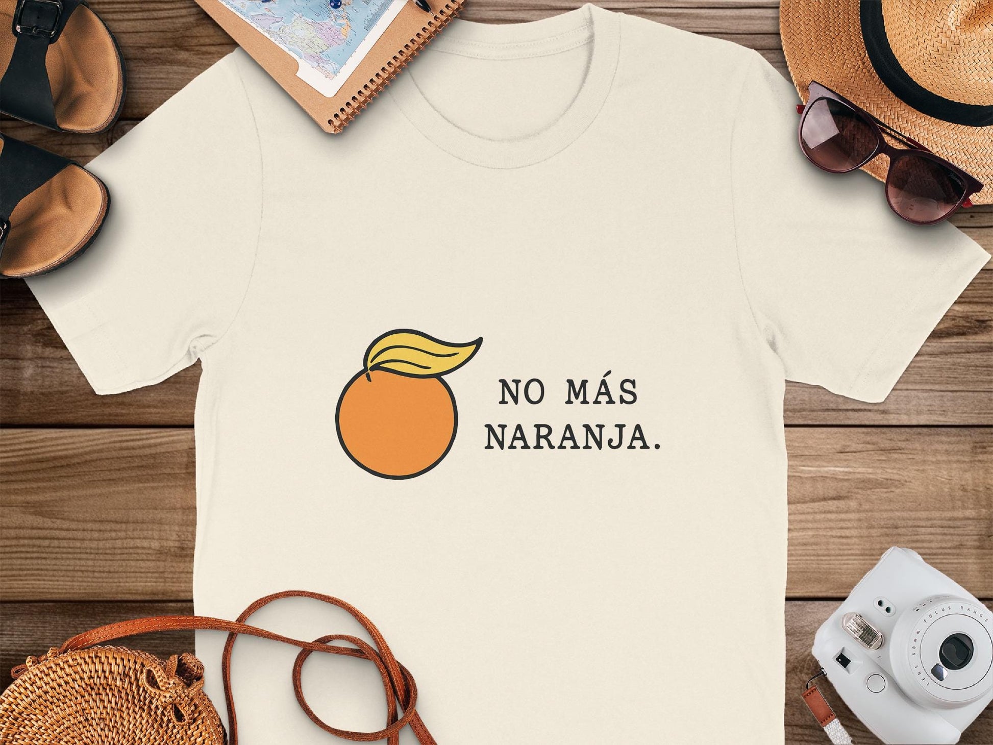 No Mas Naranja Graphic Tee, Funny Spanish T-Shirt, Cute Orange Design Shirt, Quirky Gift for Travelers, Casual Unisex Top