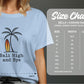 Bali High and Bye Shirt, Surfing Palm Tree Tee, Beach Vacation Shirt, Graphic T-Shirt, Unisex Jersey Tee, Short Sleeve Shirt