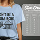 Don&#39;t Be a Bora Bore Shirt, Funny Vacation Tee, Cute Resort Wear, Island Life T-Shirt, Travel Gift, Tropical Graphic Tee