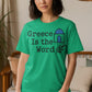 Greece Is the Word tee, Greek themed shirt, Santorini graphic top, vintage travel typography, Women&#39;s vacation t-shirt