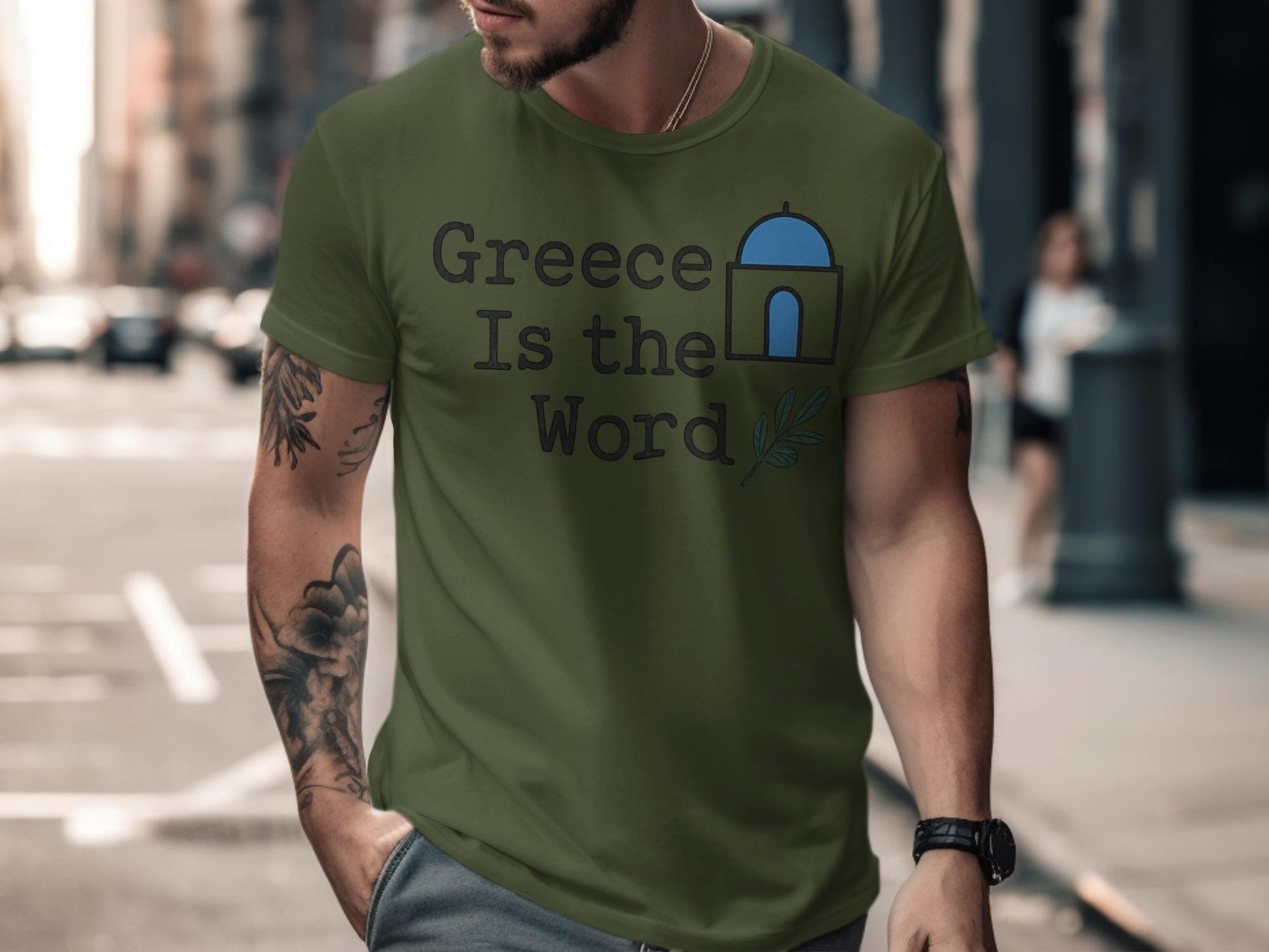 Greece Is The Word T-Shirt, Greek Travel Shirt, Greece Vacation Tee, Greek Pride Gift, Santorini Souvenir, Aegean Sea Graphic Tee