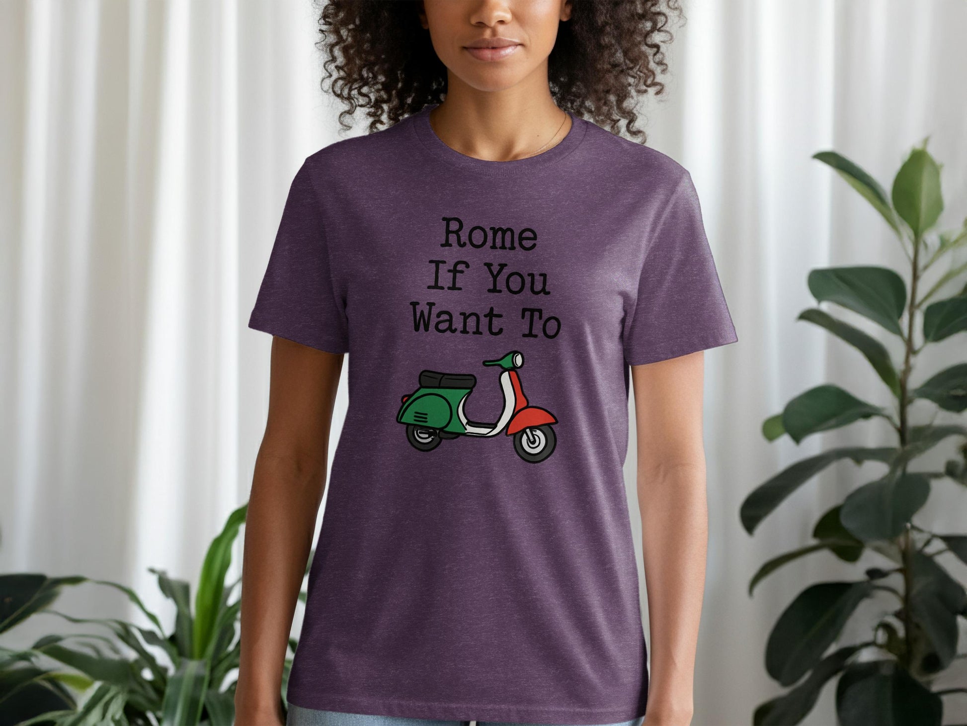 Rome If You Want To Shirt, Funny Travel Tee, Cool Scooter Graphic Top, Wanderlust Vacation T-Shirt, Cute Casual Outfit