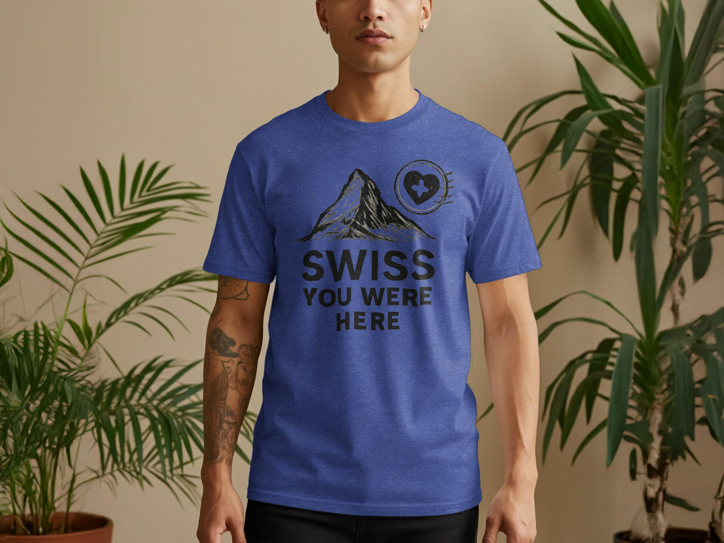 Swiss You Were Here T-Shirt, Mountain Design Tee, Adventure Souvenir Shirt, Novelty Gift for Travelers, Funny Travel Themed Apparel