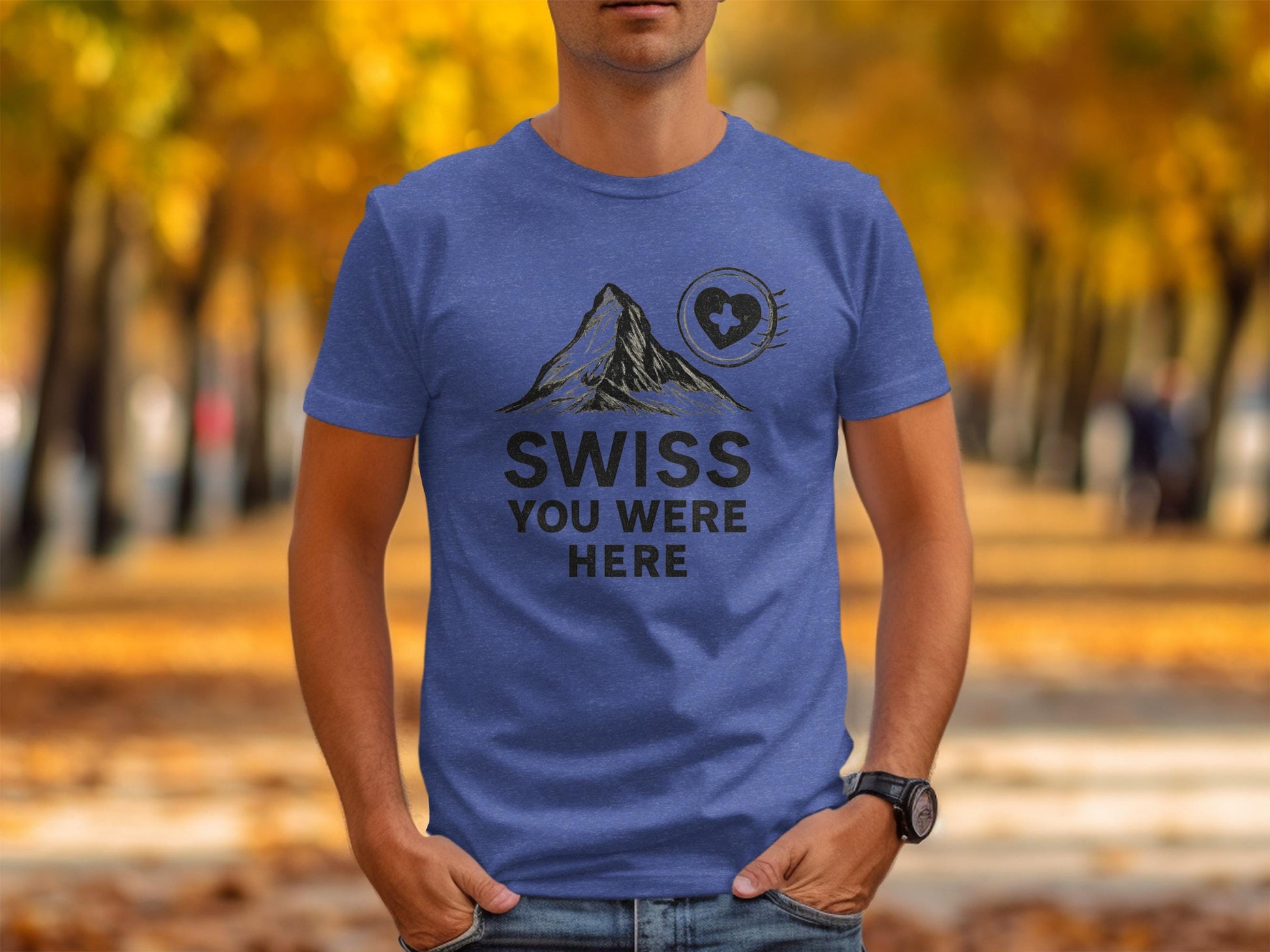 Swiss You Were Here Shirt, Travel Souvenir Tee, Alpine Mountain Graphic, Wanderlust Gift, Traveler&#39;s Favorite, Adventure Apparel