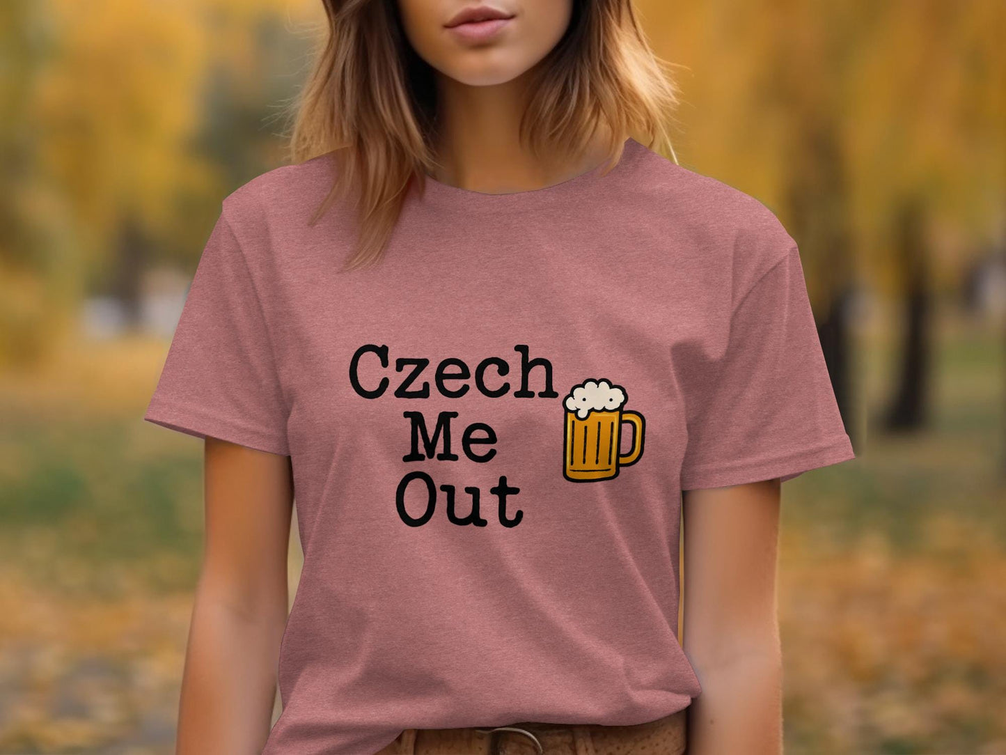 Funny Czech Me Out T-Shirt, Beer Lover Gift Tee, Czech Republic Pun Shirt, Humorous Graphic Tee for Beer Enthusiasts, Casual Wear Outfit