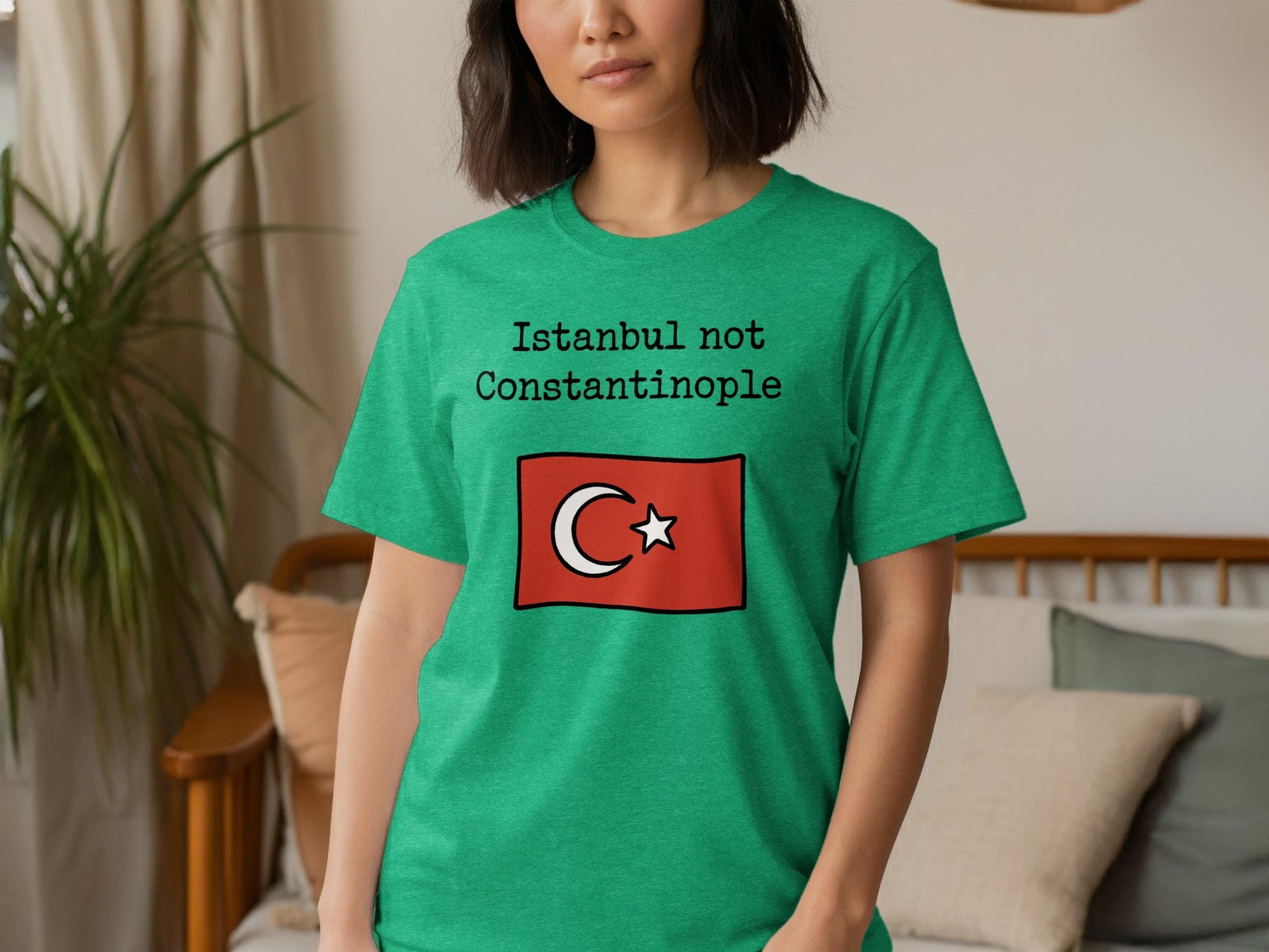 Istanbul not Constantinople T-shirt, Funny Turkish Quote Tee, Red Flag Graphic Shirt, Travel Souvenir Gift, Unisex Casual Wear