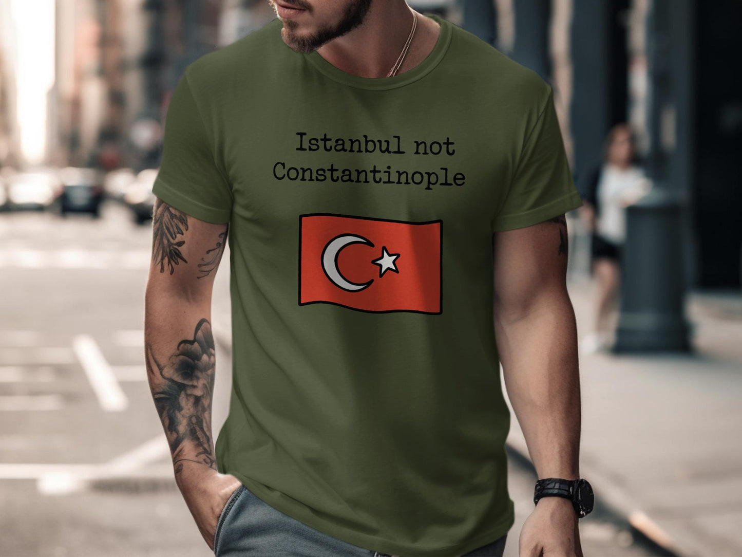 Istanbul Not Constantinople Shirt, Fun Phrase Tee, Turkish Flag Design, Casual Wear, Graphic Unisex T-Shirt, Trendy Urban Style