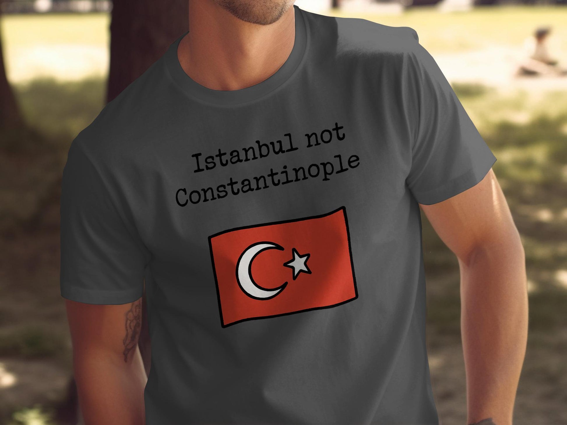 Istanbul not Constantinople shirt, Crescent Moon Star Flag Tee, Turkish Pride T-shirt, History Buff Gift, Men&#39;s Graphic Top